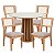 Conjunto Sala de Jantar Mesa Redonda 4 Cadeiras Estofadas 100% MDF - Imagem 9