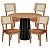 Conjunto Sala de Jantar Mesa Redonda 4 Cadeiras Estofadas em MDF - Imagem 13