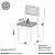 Conjunto Sala de Jantar Mesa Moderna 6 Cadeiras Estofadas 100% MDF - Imagem 3