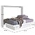 Cama de Casal Articulável 194cm com Estação de Trabalho Branca - Imagem 5