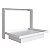 Cama de Casal Articulável 194cm com Estação de Trabalho Branca - Imagem 3