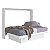 Cama de Casal Articulável 194cm com Estação de Trabalho Branca - Imagem 4