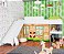 Cama Infantil Playground 192cm com Escorregador e Cortina Branca - Imagem 2