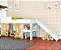 Cama Infantil Playground 192cm com Escorregador e Cortina Branca - Imagem 3