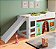 Cama Infantil Playground 192cm com Escorregador e Cortina e Branca - Imagem 4