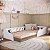 Cama Solteiro Infantil Montessoriana com Protetor 194cm Branco e Mel - Imagem 1