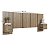 Cabeceira para Cama Casal 222cm com Mesas de Cabeceira Integradas - Imagem 3