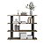 Estante Livreiro Decorativa 135cm com 6 Nichos Grafite e Mel - Imagem 4