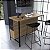 Mesa Bancada Gourmet Estilo Industrial 127cm com Nichos - Imagem 2
