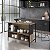 Mesa Bancada Gourmet Estilo Industrial 127cm com Nichos - Imagem 1