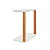 Mesa Lateral para Notebook Home Office 60cm 100% MDF Off White/Freijó - Imagem 2