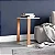 Mesa Lateral para Notebook Home Office 60cm 100% MDF Off White/Freijó - Imagem 1