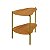 Mesa de Canto Orgânica 60cm 2 Prateleiras 100% MDF Freijó - Imagem 2