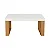 Mesa de Centro Baixa Moderna 67cm 100% MDF Off White e Freijó - Imagem 3