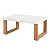 Mesa de Centro Baixa Moderna 67cm 100% MDF Off White e Freijó - Imagem 2