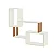Nicho de Parede 81,5cm 100% MDF Industrial Off White e Freijó - Imagem 2