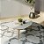 Mesa de Centro Orgânica 120cm 100% MDF Off White e Freijó - Imagem 1