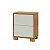 Mesa de Cabeceira 54cm 100% MDF 2 Gavetas Freijó e Off White - Imagem 2