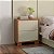 Mesa de Cabeceira 54cm 100% MDF 2 Gavetas Freijó e Off White - Imagem 1