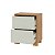 Mesa de Cabeceira 54cm 100% MDF 2 Gavetas Freijó e Off White - Imagem 3