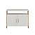 Balcão Aparador Buffet 89,5cm 2 Portas 100% MDF Off White e Freijó - Imagem 4