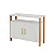 Balcão Aparador Buffet 89,5cm 2 Portas 100% MDF Off White e Freijó - Imagem 2