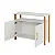 Balcão Aparador Buffet 89,5cm 2 Portas 100% MDF Off White e Freijó - Imagem 3