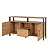 Balcão Aparador 135cm 2 Portas e 1 Gaveta 100% MDF Freijó e Preto - Imagem 4