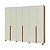 Roupeiro Moderno 6 Portas 270cm 100% MDF Freijó e Off White - Imagem 2