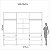 Roupeiro Moderno 6 Portas 270cm 100% MDF Freijó e Off White - Imagem 6