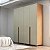 Roupeiro Moderno 4 Portas 180cm 100% MDF Freijó e Off White - Imagem 1
