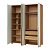 Roupeiro Moderno 4 Portas 180cm 100% MDF Freijó e Off White - Imagem 3