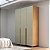 Roupeiro Compacto Moderno 3 Portas 135cm 100% MDF Freijó e Off White - Imagem 1