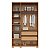 Roupeiro Compacto Moderno 3 Portas 135cm 100% MDF Freijó e Off White - Imagem 4