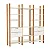 Guarda Roupa Closet 3 Torres Moderno 217,2cm Off White e Freijó - Imagem 2