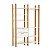 Guarda Roupa Closet 2 Torres Moderno 145,4cm Off White e Freijó - Imagem 2
