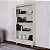 Estante para Livros 100% MDF com Gaveta e Prateleiras Off White e Gold - Imagem 1