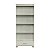 Estante para Livros 100% MDF com Gaveta e Prateleiras Off White e Gold - Imagem 2