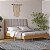 Cabeceira Estofada para Cama de Casal 165cm 100% MDF Freijó - Imagem 1