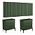 Conjunto Cabeceira Casal 280cm 2 Mesas de Cabeceira 100% MDF Pés Metal - Imagem 17