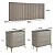 Conjunto Cabeceira Casal 280cm 2 Mesas de Cabeceira 100% MDF Pés Metal - Imagem 3