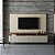 Conjunto Rack para Tv Brise 180cm com Painel 100% MDF e Pés em Metal - Imagem 1