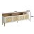 Conjunto Rack para Tv Palhinha 180cm com Painel 100% MDF Pés em Metal - Imagem 9
