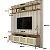 Conjunto Rack para Tv Palhinha Prateleira e Painel 200cm 100% MDF - Imagem 2