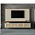 Conjunto Rack para Tv Palhinha 220cm com Painel 100% MDF Pés em Metal - Imagem 7