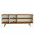 Conjunto Sala de Estar Retrô Completa MDF Palha Natural Louro e Luna - Imagem 3