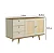 Conjunto Sala de Estar Retrô Completa MDF Palha Natural Louro e Luna - Imagem 6