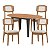 Conjunto de Jantar Mesa Extensível 4 Cadeiras Palinha CA40 100% MDF - Imagem 1