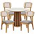 Conjunto Sala de Jantar Mesa Redonda 4 Cadeiras CA40 Palinha 100% MDF - Imagem 10