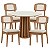 Conjunto Sala de Jantar Mesa Redonda 4 Cadeiras CA40 Palinha 100% MDF - Imagem 2